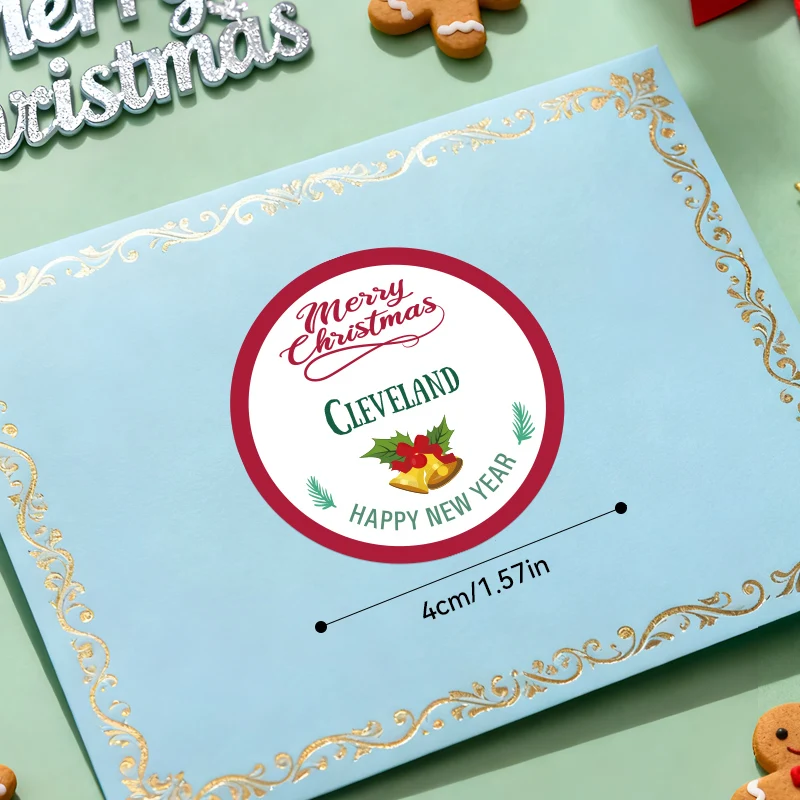 Personalized Merry Christmas Stickers-Custom Name Sticker Labels for Water Bottles,Gift Wrapping, Stockings,Christmas tree&Party