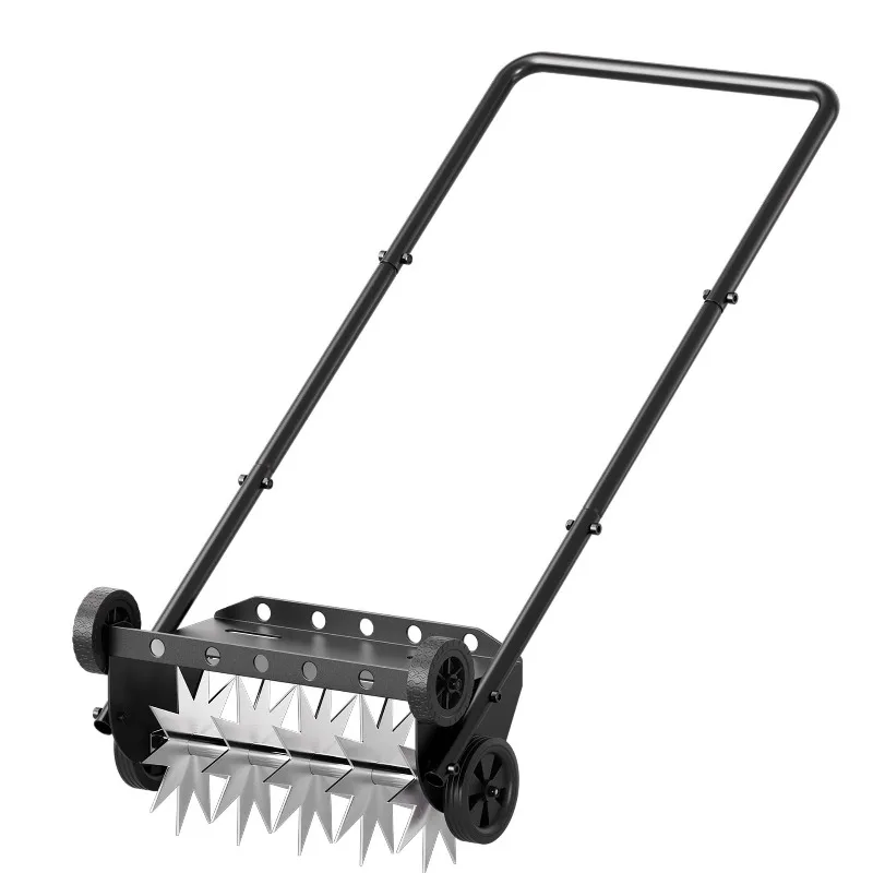 

18-Inch lawn mixer, upgraded rolling mixer lawn tool with 4 wheels