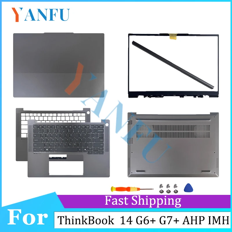 

New Housing For ThinkBook 14 G6+ G7+ AHP IMH LCD Back Cover Front Bezel Palmrest Bottom Case Laptop Replace Cover