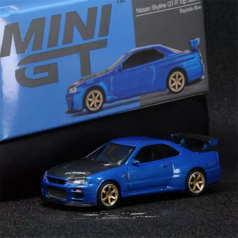 1:64 Nissan Skyline GTR R34 Alloy Sports Car Model Simulation Diecasts Metal Racing Car Vehicles Model Collection Toys Gift