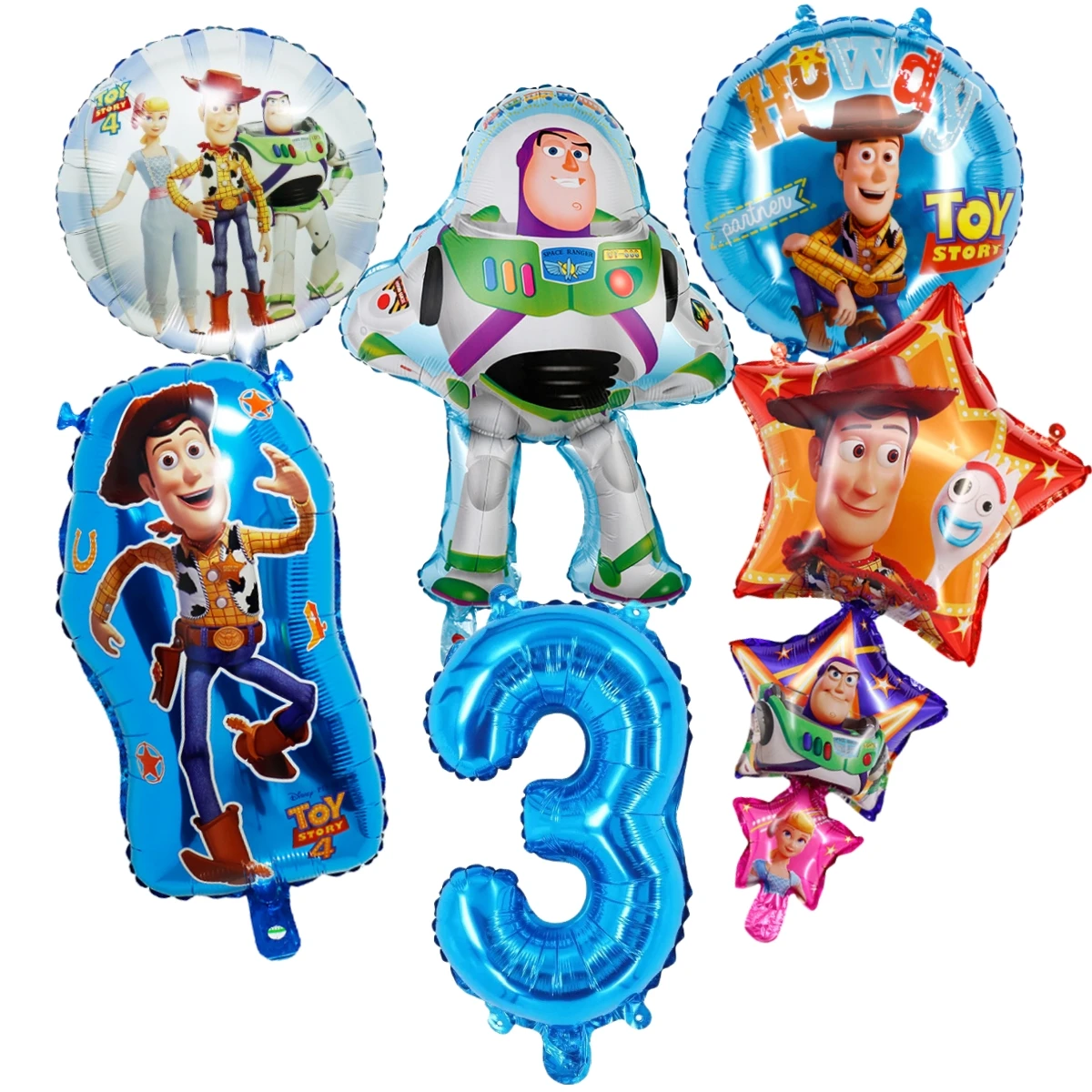 Disney Toy Story Birthday Party Decoration Bath Lightyear Balloon Set Background Flag Cake Rack Gift Baby Shower