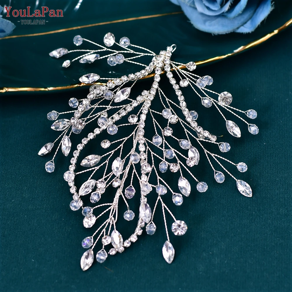 YouLaPan Wedding Bridal Hair Band Ladies Bridesmaid Rhinestone Headband Bride Pearl Headwear Banquet Party Hair Ornaments HP587