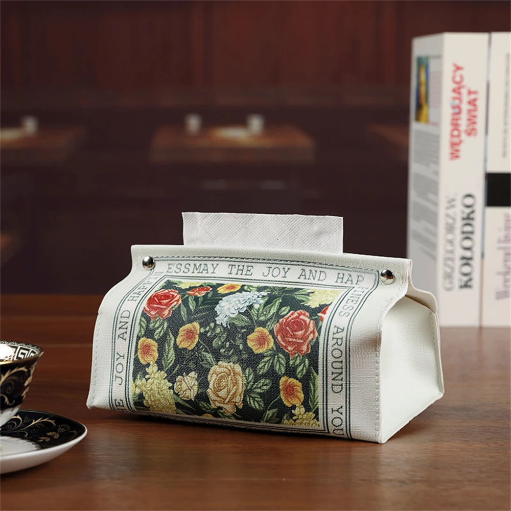 American Country Pastoral Tissue Box Creative    Home Car Napkin Bathroom   Room  Case Christmas Decor