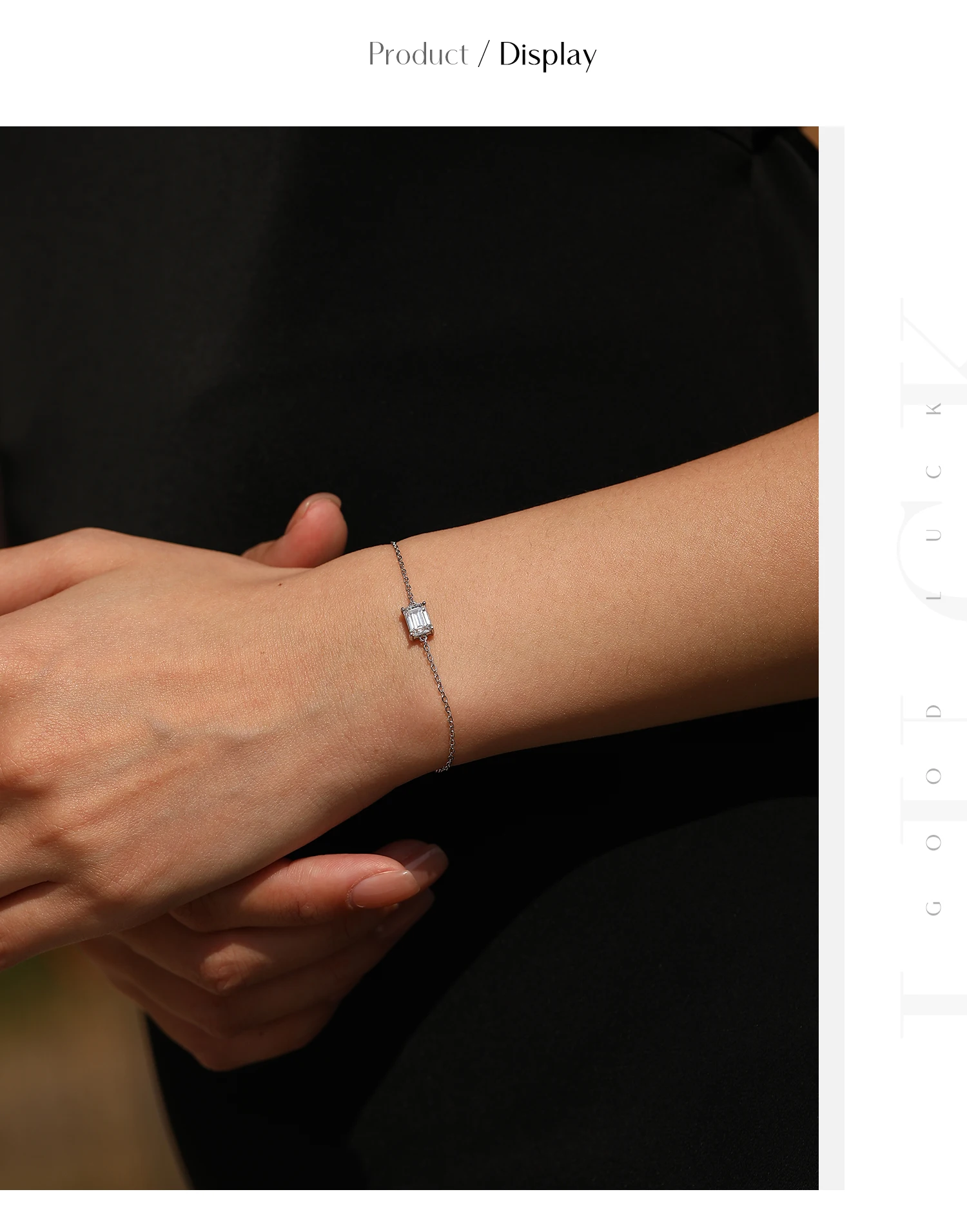 MODIAN Smaragdschliff D-Farbe Rechteckiges Moissanit-Armband aus 925er Sterlingsilber, luxuriöses Gliederkettenarmband für Damen, edler Schmuck – Detail 9