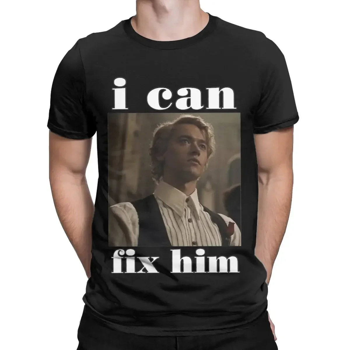 I Can Fix Him Tom Blyth Men's T Shirt The Hunger Games Novelty Tees Short Sleeve Round Collar T-Shirts Cotton Plus Size Clothes