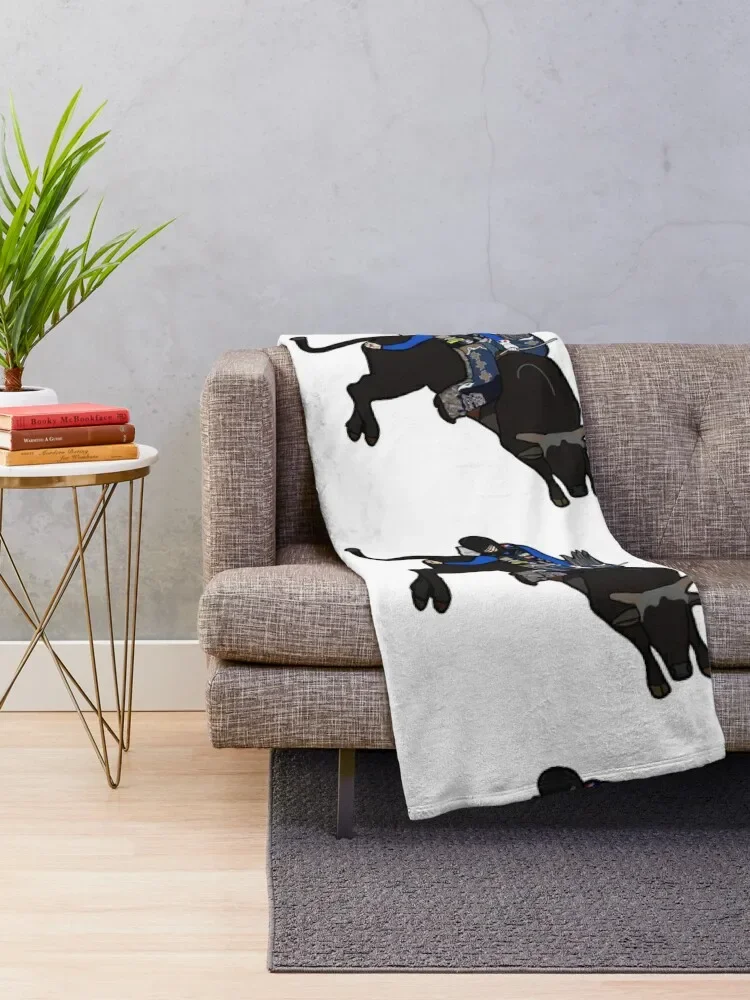 Bull Rider Stetson Wright Throw Blanket funny gift Hair Blankets