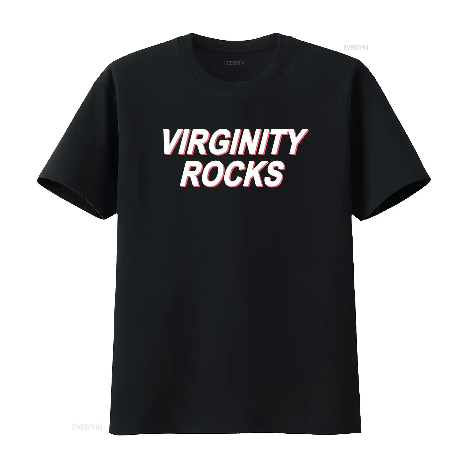 Camiseta de algodón para hombre Danny Duncan Virginity Rocks, talla M, azul, estilo vintage lavado, top de moda para uso diario, ropa urbana suave