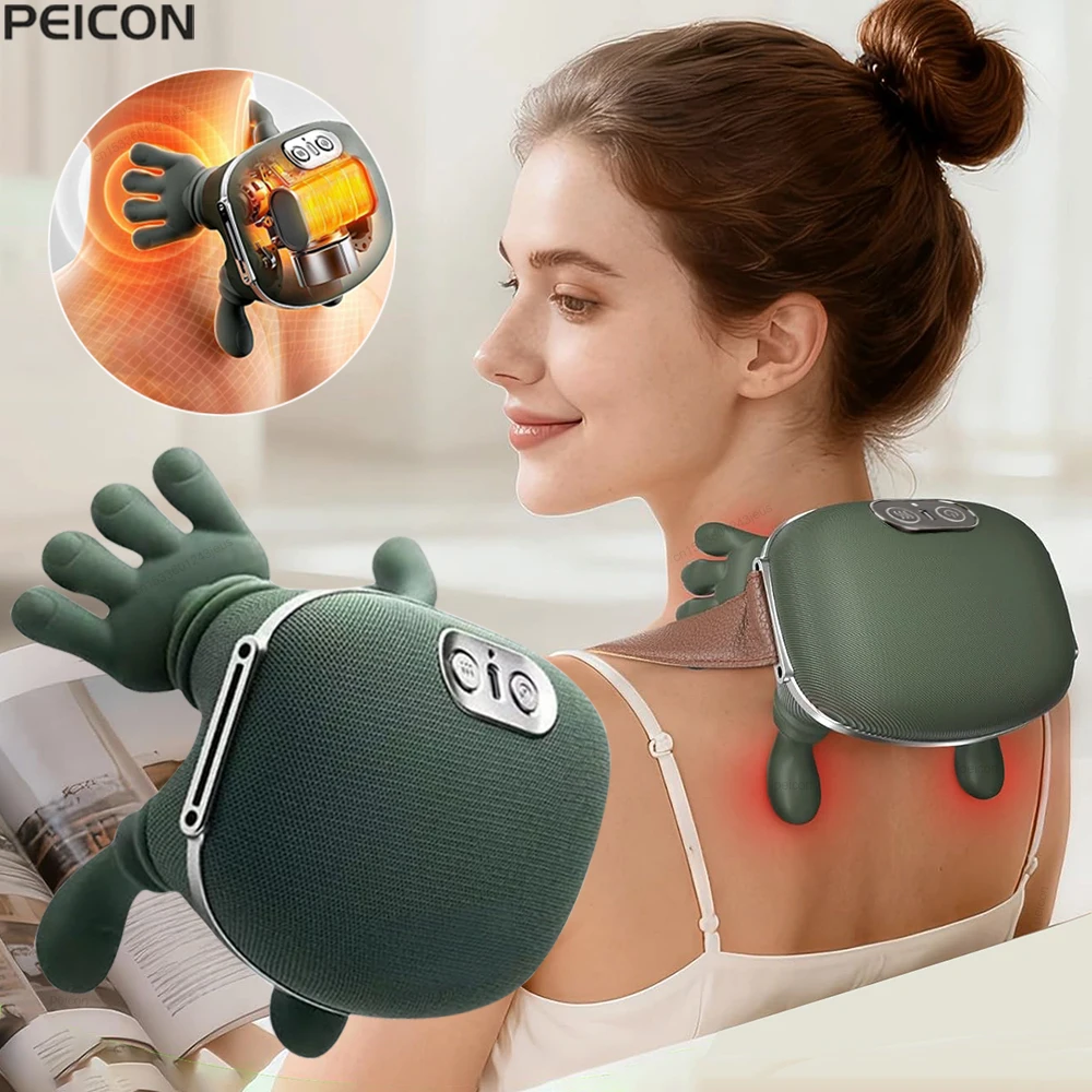 

Массажер для шеи, электрический массажер для мышц, нагревательный массажер для шеи, электрическое устройство для массажа шеи и плеч для облегчения боли в шее