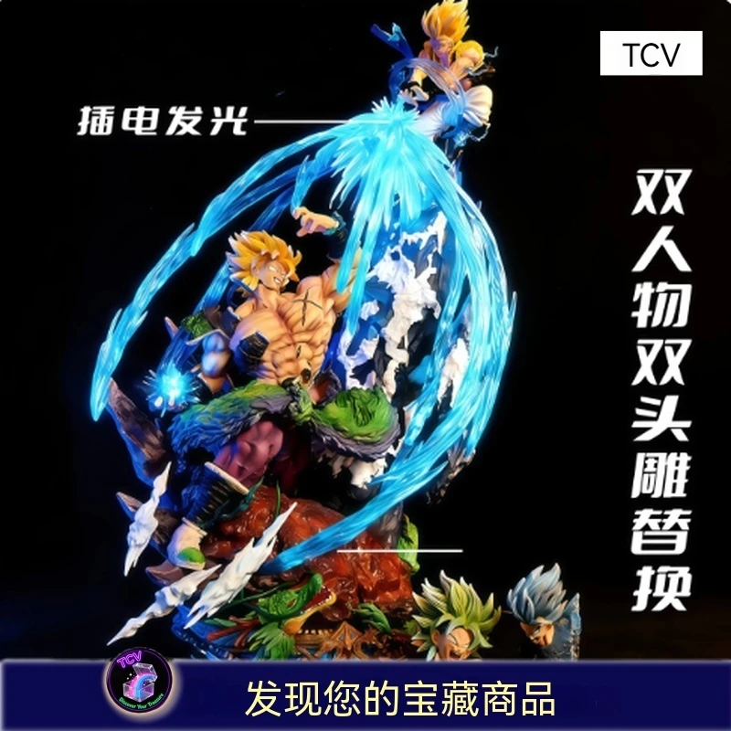 

Коллекционная фигурка Tcv 50 см: Драгонболл — Броли против Гогеты, аниме-статуэтка из смолы, сцена пиков битвы, декор, подарок для взрослых фанатов аниме