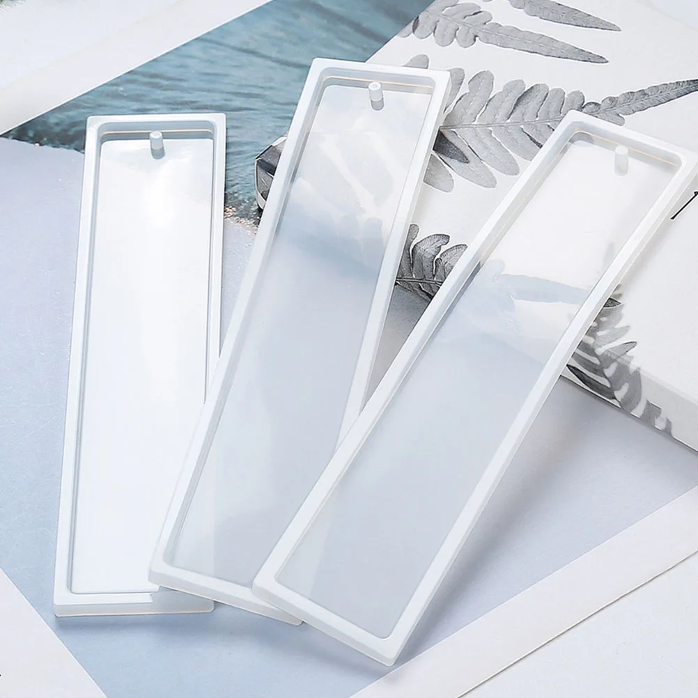 

8pcs Book Mark Mold Silicone Rectangular Epoxy Resin Diy Craft Pendant Making Kit Jewelry Accessories Handicraft Tools