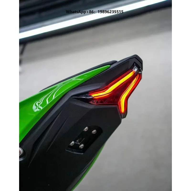 For ZX6R/ZX4R/ZX10R Modified Rear Tail Light with Integrated Blackened Turn Signal INS Popular Model