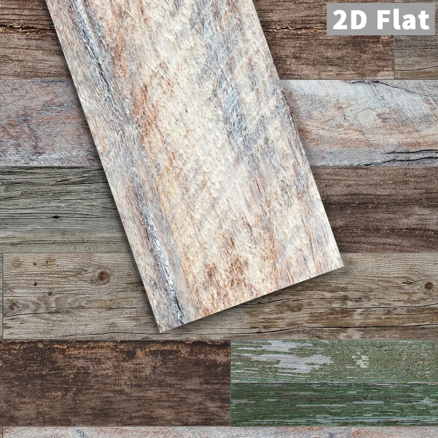 Light gray wood grain self-adhesive wall sticker with retro rural style texture for living room wall decoration