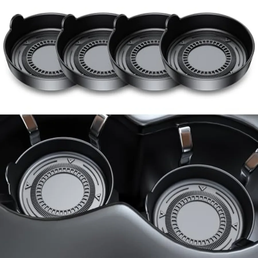 

4 Pack Car Coasters for Cup Holders Non Slip and Shockproof Car Cup Coasters for Car Cupholder Coasters Waterproof Sift-Proof S