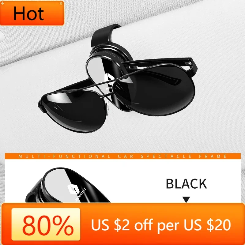 

Внутренние наклейки для Renault Clio RS Captur Kadjar Scenic Koleos Duster Megane Logan, мини-автомобильный солнцезащитный козырек, зажим для очков, солнцезащитные очки