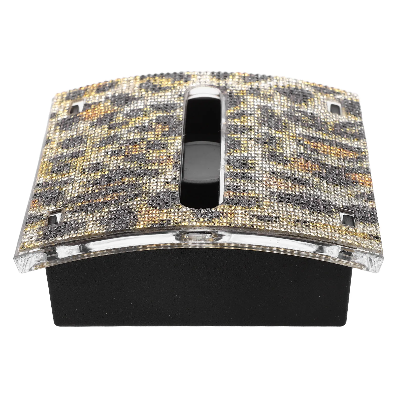 4x4 Rhinestone Memo Box Desktop Organizer Pull Out Note Holder Decorative Desk Paper Storage Animal Print Memo Holder