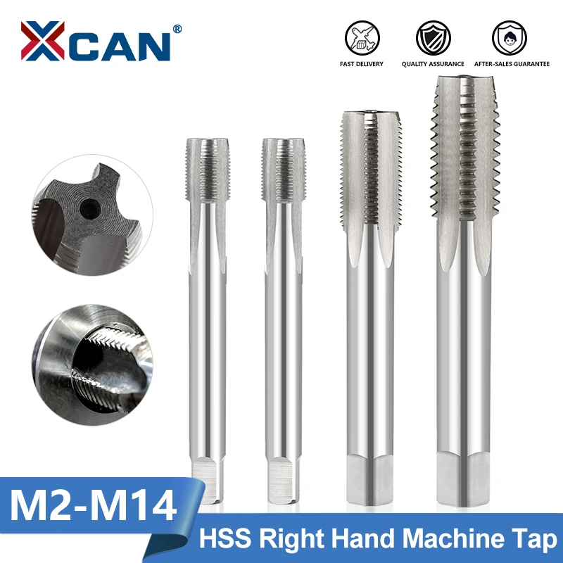 

XCAN Thread Tap Right Hand HSS 6542 Machine Plug Tap Metric Screw Tap Drill M2 M3 M4 M6 M7 M8 M10 M12 M14 Thread Tool Hand Tools