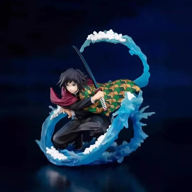 Demon Slayer Zero Tomioka Giyuu 17cm Anime Action Figure Pvc Model Toy Kimetsu No Yaiba Collection Desktop Ornament Xmas Gifts