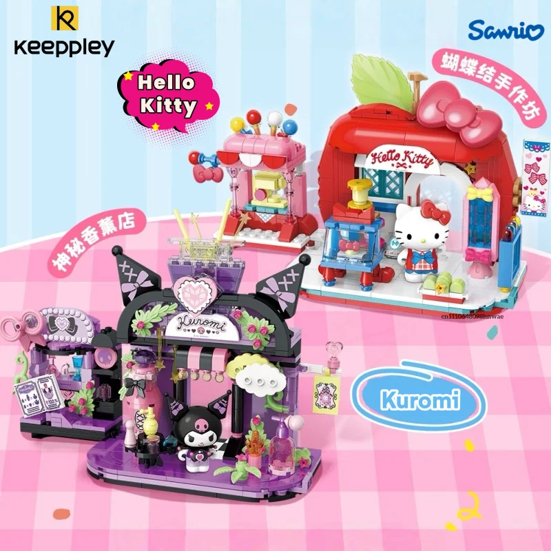 

Keeppley Sanrio Cute Block Building Blocks Hello Kitty Kuromi Cinnamoroll Assembled Model Toy Ornaments Children's Gifts