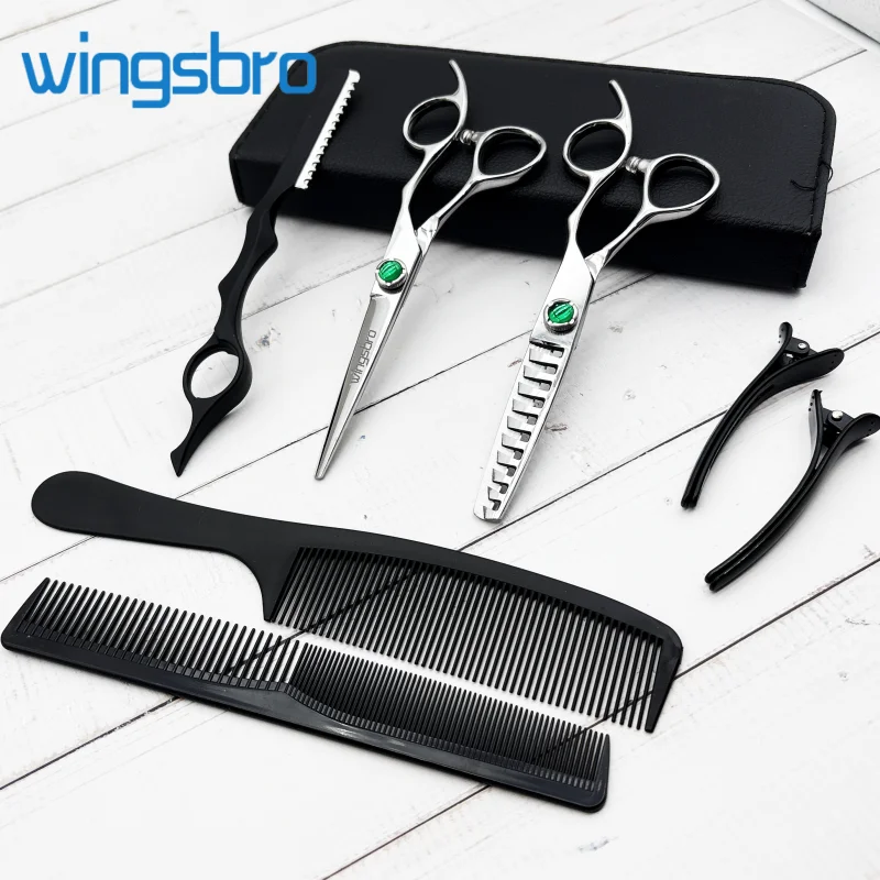 

professional hairdresser scissors set barber scissors hair cutting thinning set Barber Shop Hair Scissors