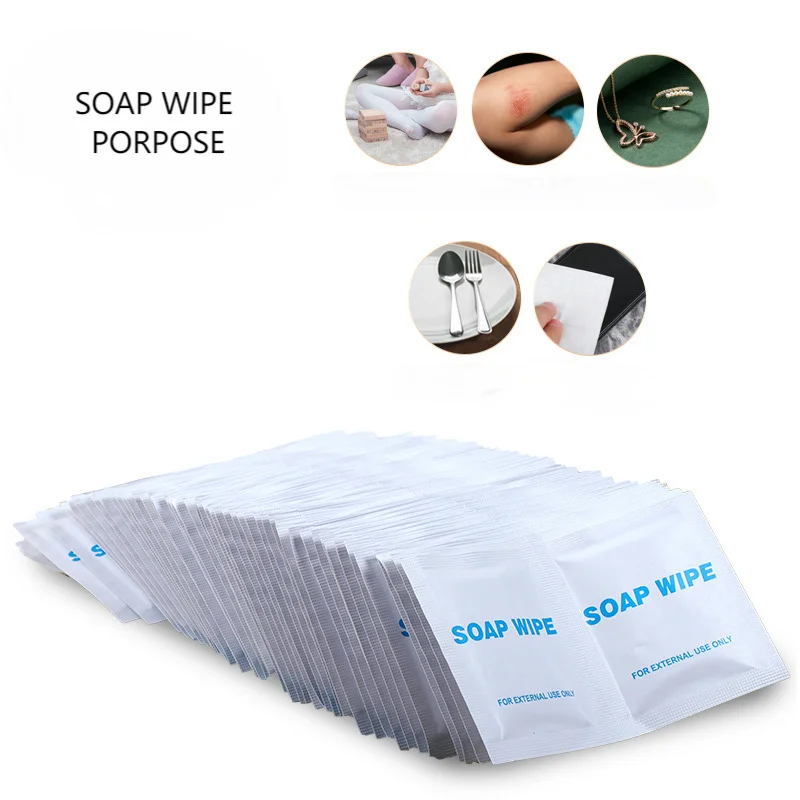 100pcs First aid kit accessories Alcohol Pad/BZK/ Sting Relief/Soap Wipe Insect Sting Remove Wipes Outdoor Cleaning Care Tools