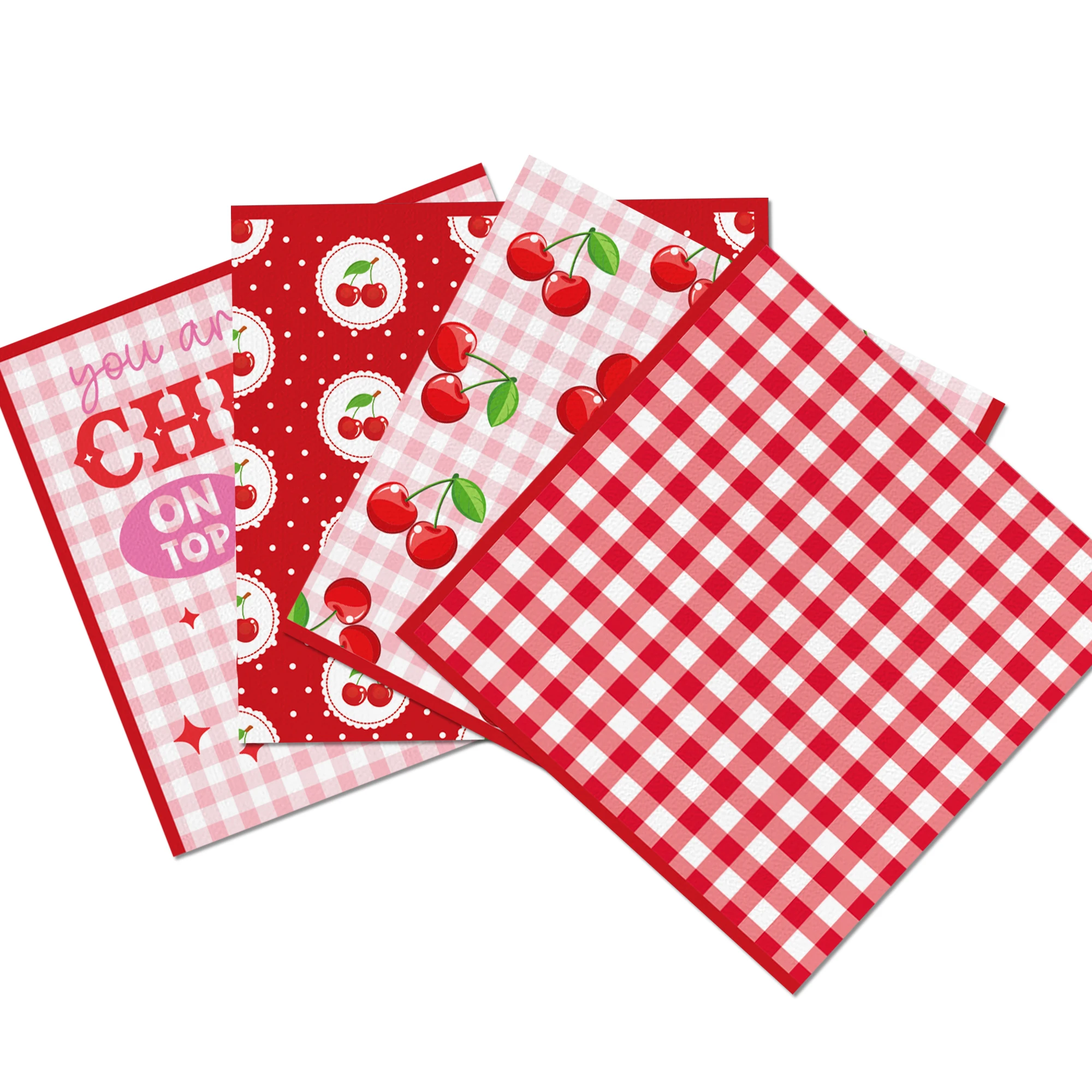 20/40/60/80 Stück rote Kirsch-Gästeservietten, Einweg-Papierservietten für Geburtstage, Servietten für Hochzeiten, Babypartys, Party-Dekorationsbedarf – Detail 6