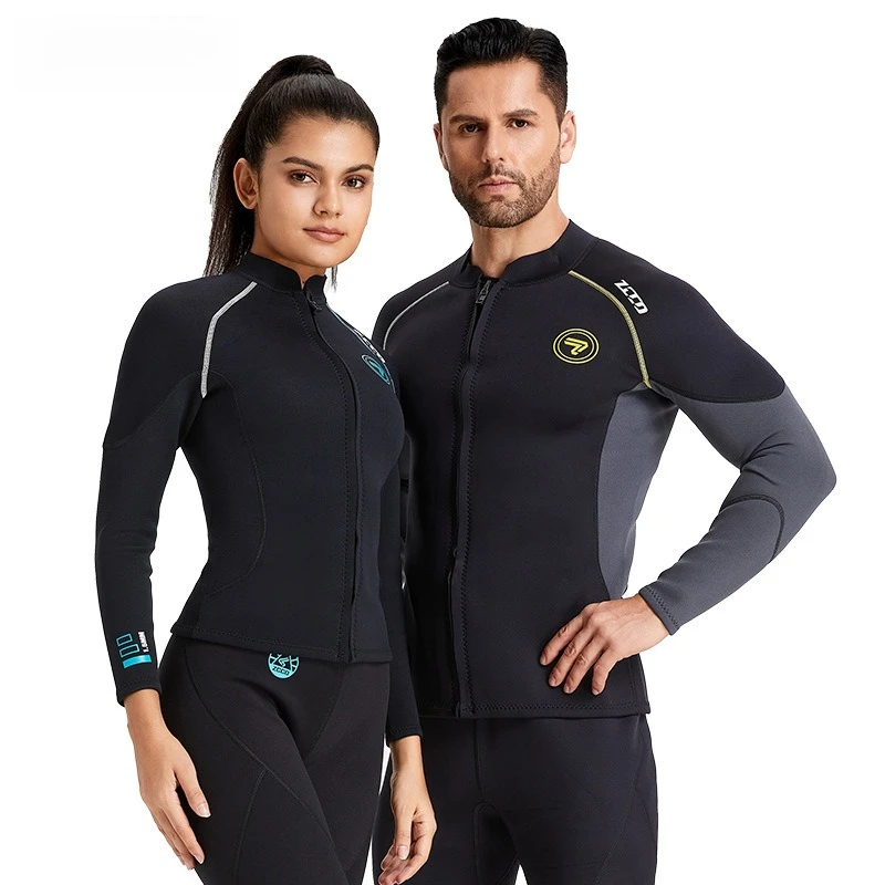 

1.5MM wetsuit split top long-sleeved snorkeling suit cold-proof and warm wetsuit large size surf suit
