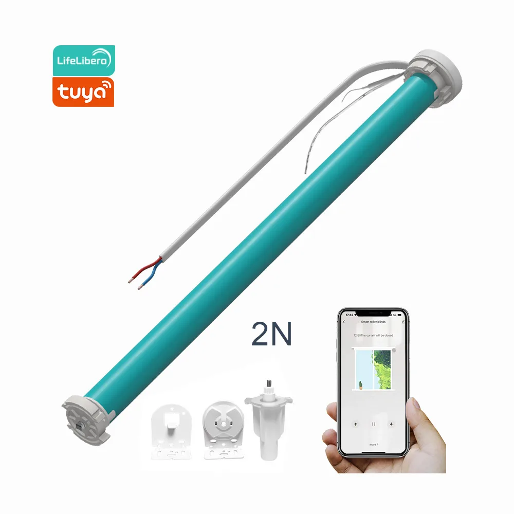 

Lifelibero Tuya Smart Shades Wi-Fi 2N 25Mm Roller Blinds Machine Automatic Curtain Motor for 37 38Mm Tube