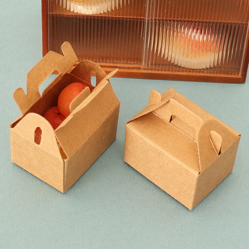 3개/세트 인형집 미니어처 빈 디저트 박스 모델 미니 시뮬레이션 케이크 포장 박스 인형집 장면 장식 액세서리-장난감