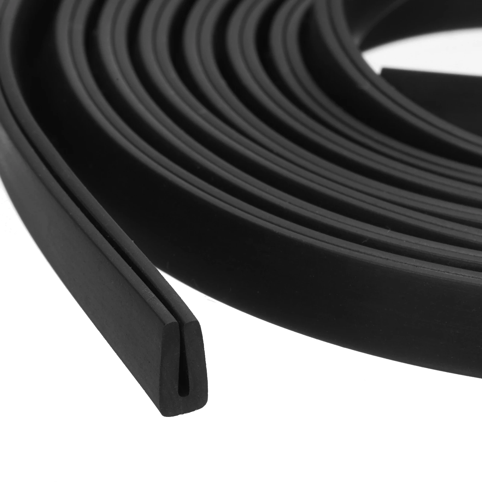 Uxcell Guarnizione Protettiva in Gomma a Canale a U da 1/2/3 Metri, Striscia Sigillante per Bordi, Protezione per Bordi Piatti/Rotondi, Adatta per Bordi da 0,5-12mm per Portiere Auto