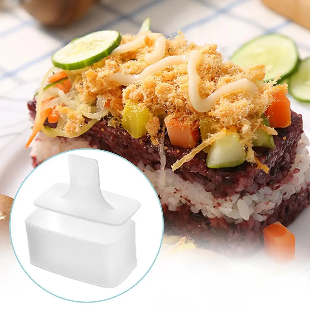 قالب ضغط Musubi ومجداف الأرز، قالب ضغط الأرز لصانع Musubi سهل الاستخدام في المنزل لـ Bento ووجبات الخفيفة والسوشي والحفلات والنزهة