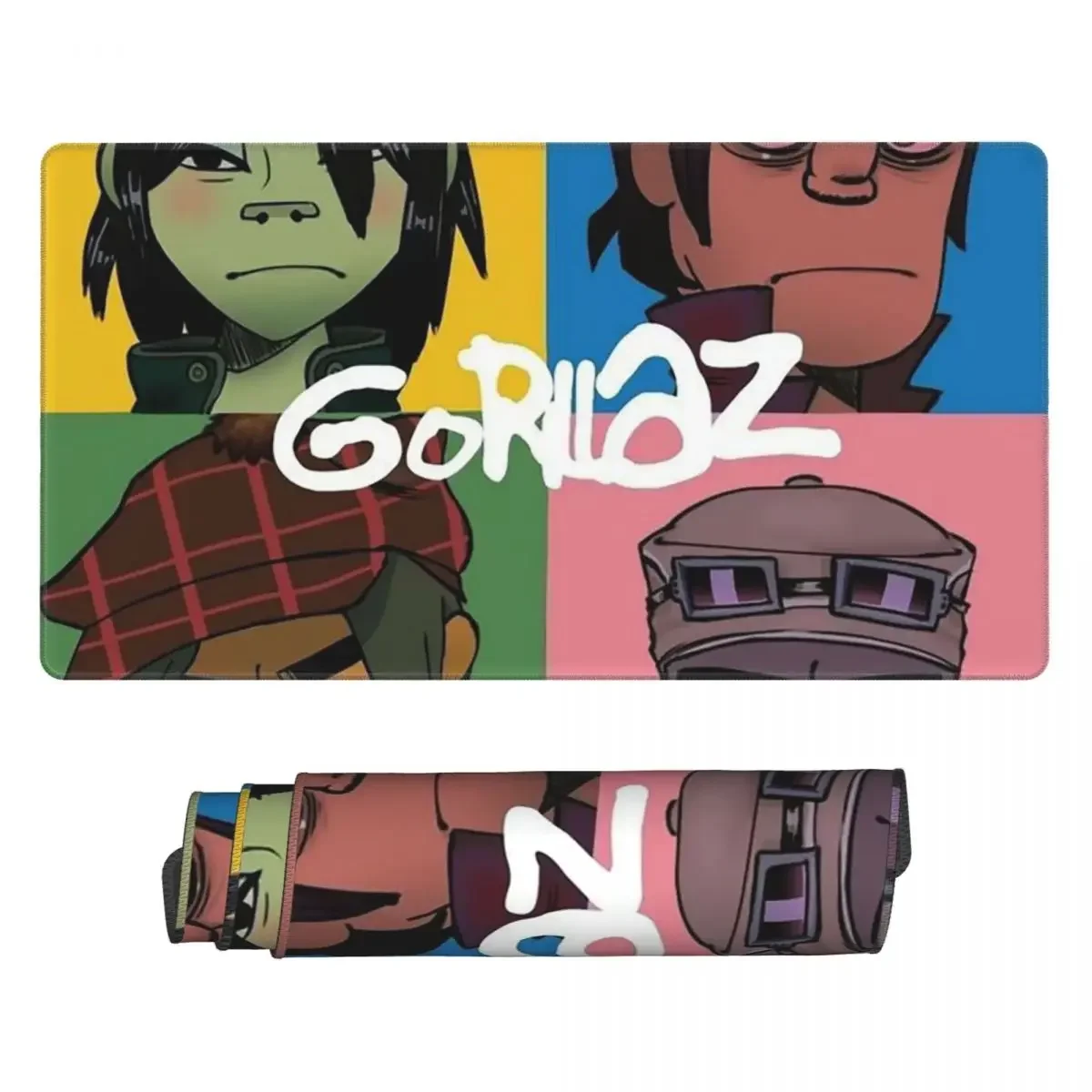 Large Mouse Pad Gorillaz Virtual Band Music Gamer PC Laptop Mats Keyboard Carpet Computer Gaming Office Accessories Desk Mat