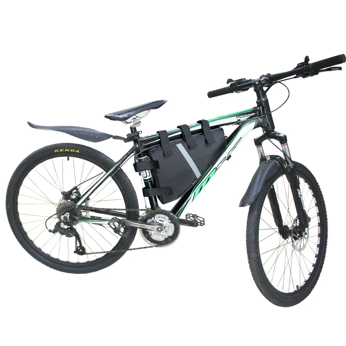 Draagbare Mountain E-BIKE 52V 30AH Driehoek Lithiumbatterij Elektrische Fiets Met 5A Oplader Draagtas Pack Opslag Waterdicht