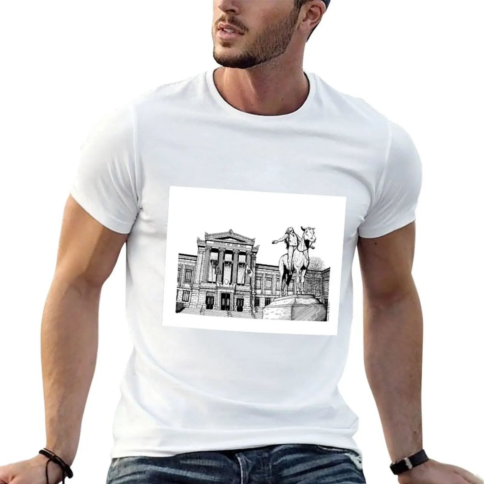 Museum of Fine Arts-Boston Drawing T-Shirt graphic shirts for a boy T-shirt men