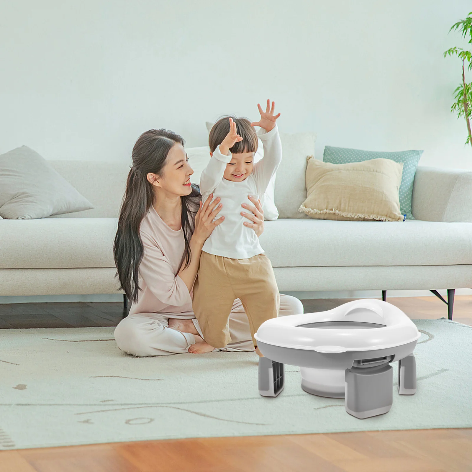 مقعد نونية محمول قابل للطي للأطفال، مقعد مرحاض للسفر، تصميم مريح، قعادة محمولة للأطفال، سيارة التخييم، السفر، المرحاض #2