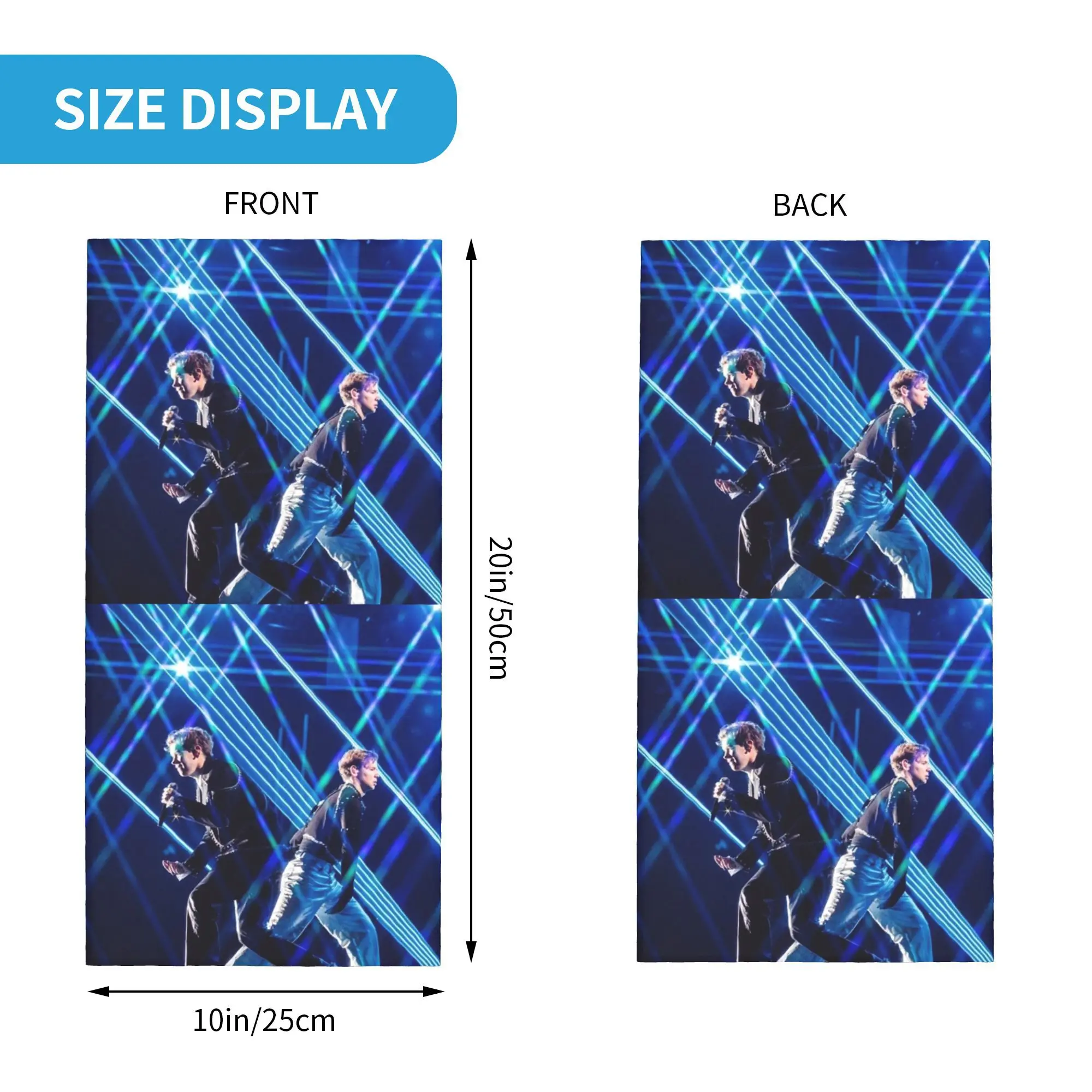 Marcus en Martinus Zweden Noorwegen Eurovisie Bandana nekbeenkap bedrukte gezichtssjaal bivakmuts hardlopen voor mannen vrouwen volwassenen