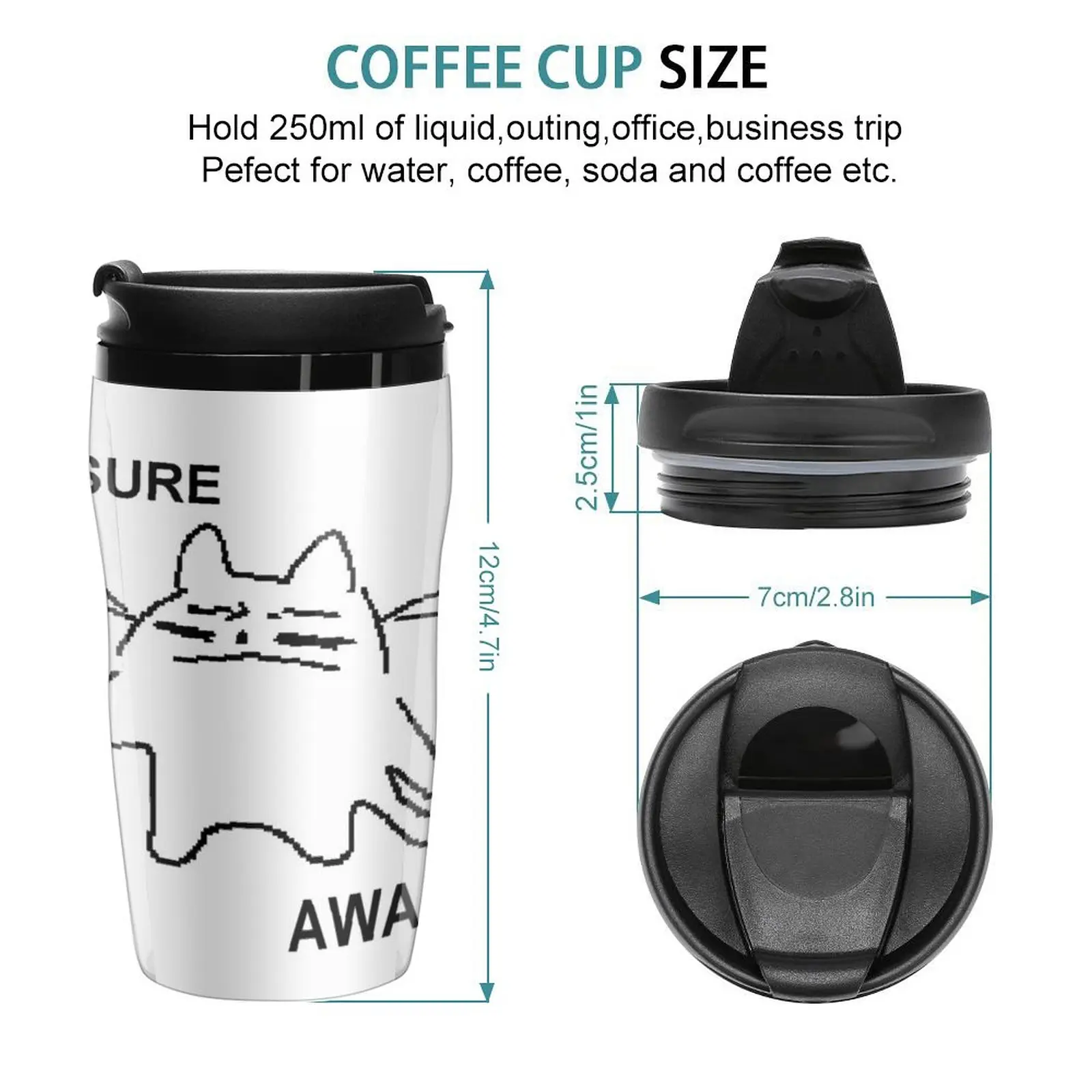 New sure. awake Travel Coffee Mug Latte Cup Coffee Cup Set Beautiful Tea Cups Coffee Cup Espresso