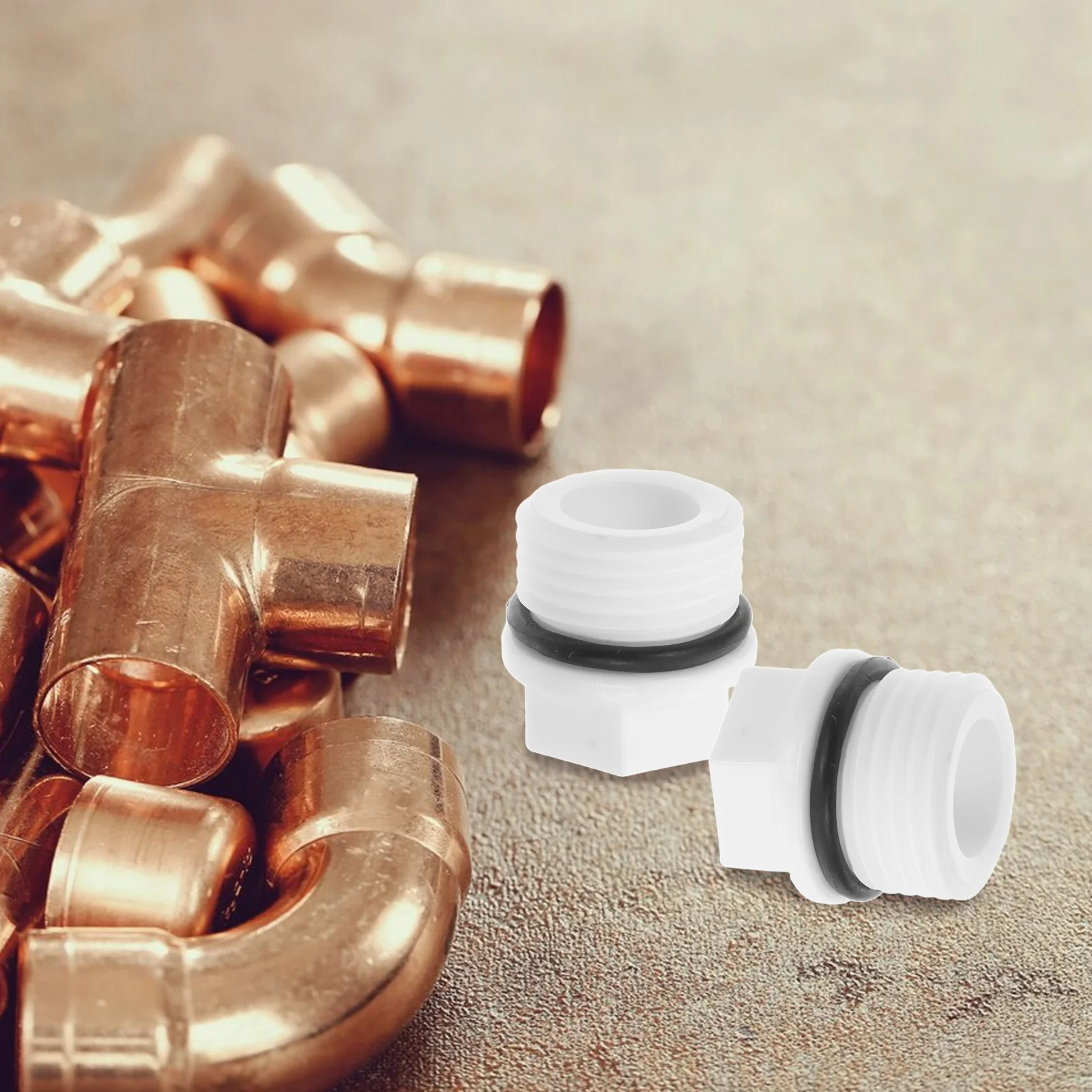 

5 Pcs PPR Fittings End Caps Pipe Plugs Male Thread 1/2 Inch External Threads Water Pipes Home Industrial Construction
