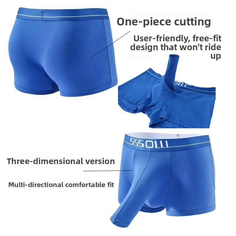 الرجال الملاكم سراويل الفيل الأنف حزام JJ غطاء الملاكم القطن الرياضة القضيب كيس أنبوب سراويل تنفس مضاد للجراثيم فضفاض