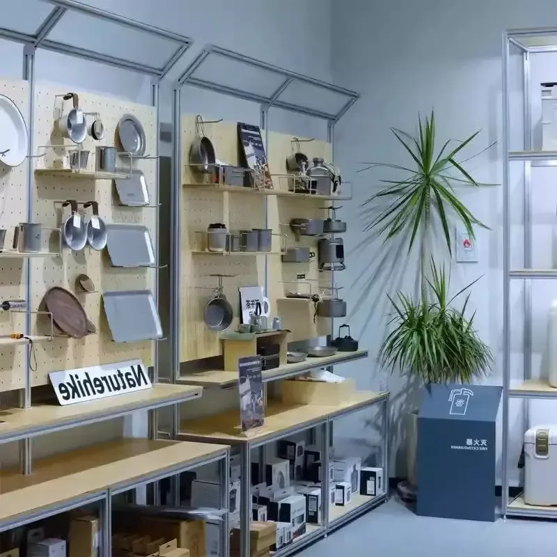 Store display rack Display rack Hole plate Shelf Aluminum profile Floor type Sample shelf Display cabinet Middle island rack