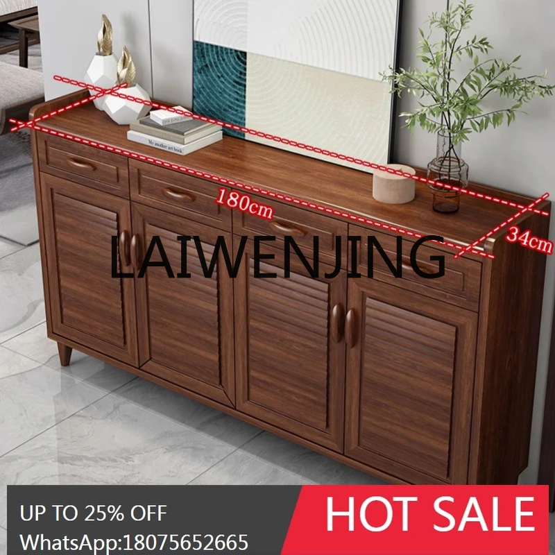 Solid Wood Shoe Cabinet Home Doorway New Living Room Storage Doorway Storage Cabinet New Chinese Style Entrance Cabinet