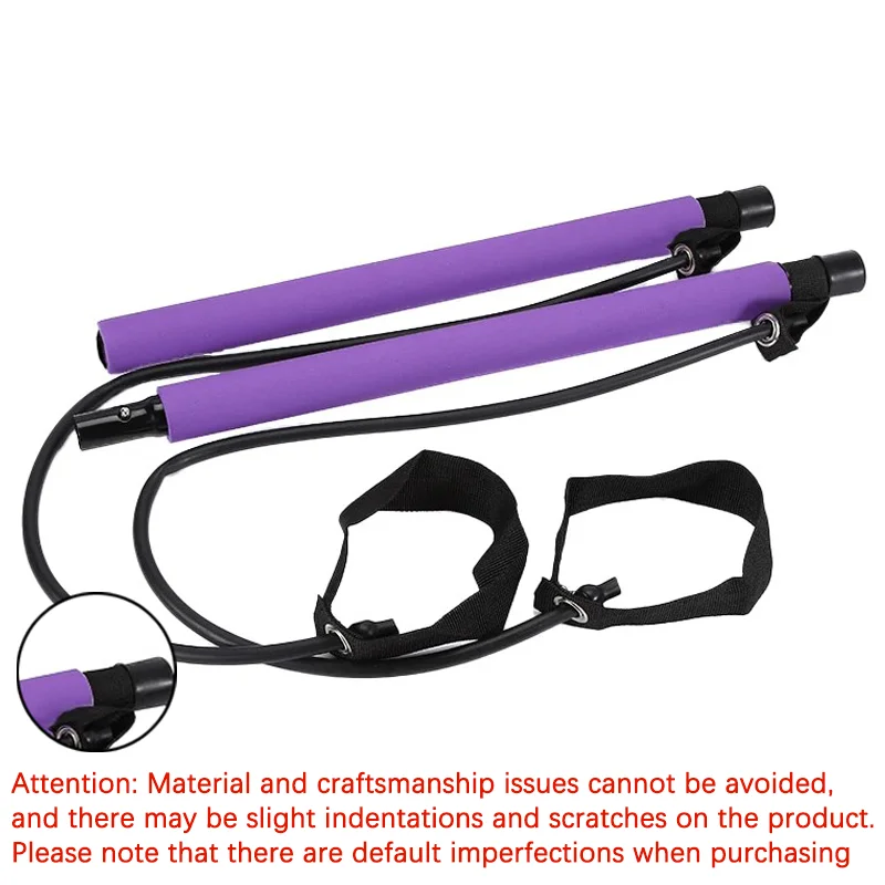 Multifunctionele Pilates Bar Combinatie Fitness Bar Yoga Borstuitbreiding Spantouw Rugtrainer Elastisch touw Stretchriem