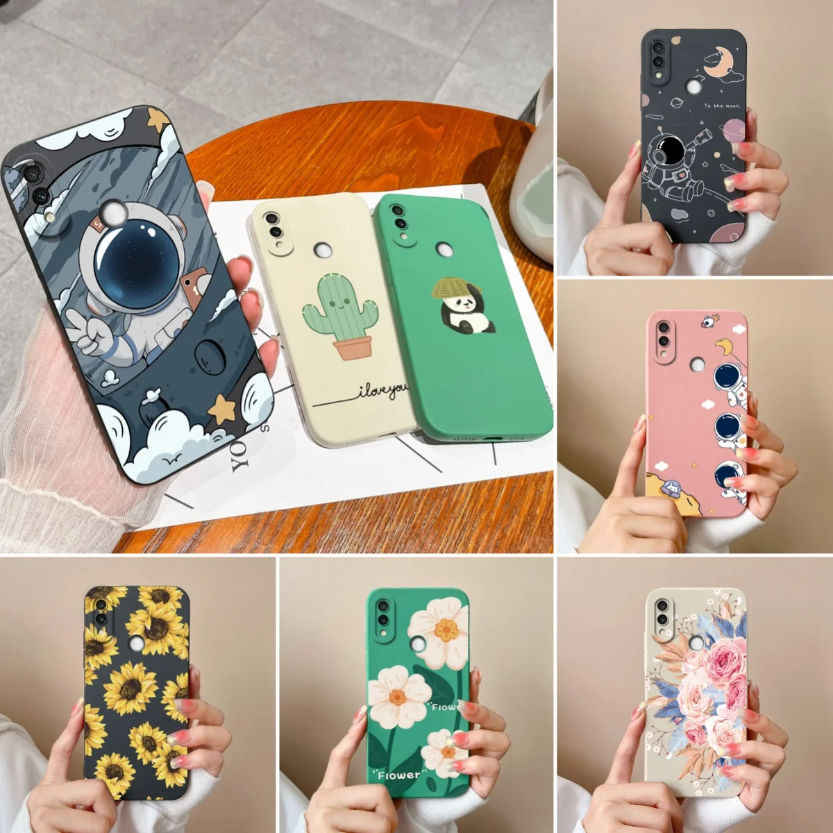 Case For Redmi Note 7 Pro 7S Romantic Soft Liquid Silicone Camera Lens Protection Back Cover For Xiaomi Redmi Note 7 S 7Pro Gift