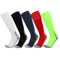 1 Pair Of Men's Football Socks With Non-Slip Grip And Football Cushioning Designed For Anti-Slip Grip In Sports Such As Football