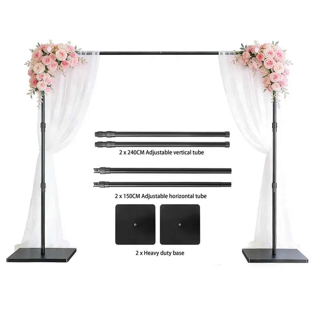 Support de fond photo robuste SH 2.4x3M, trépied de studio pour toile de fond, système de support pour toile de fond et cadre photo