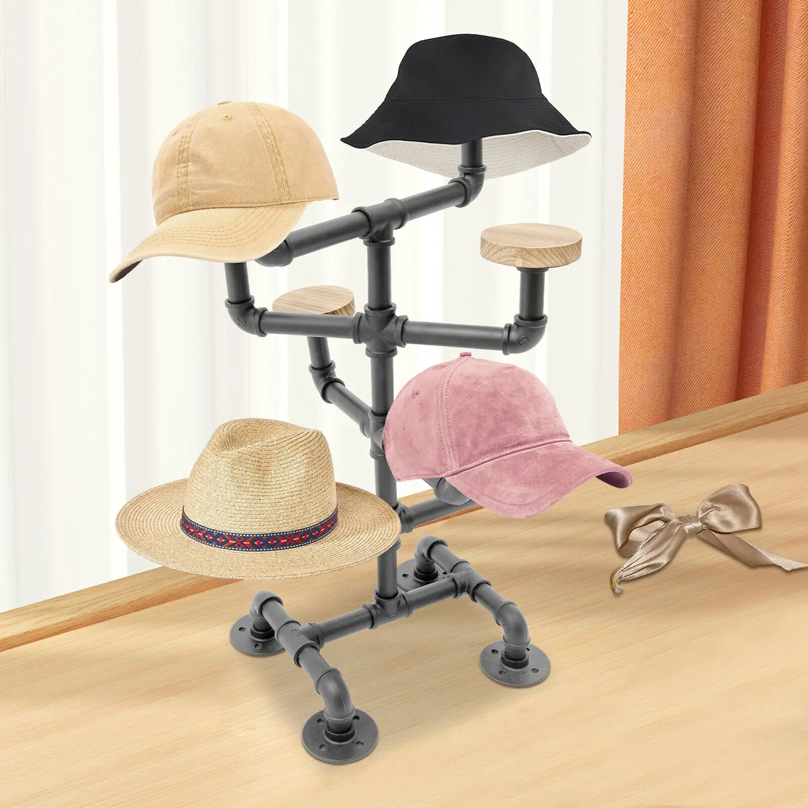 

Hat Display Rack for 8 Hats – Storage Rack for Bedroom and Living Room Home Decor