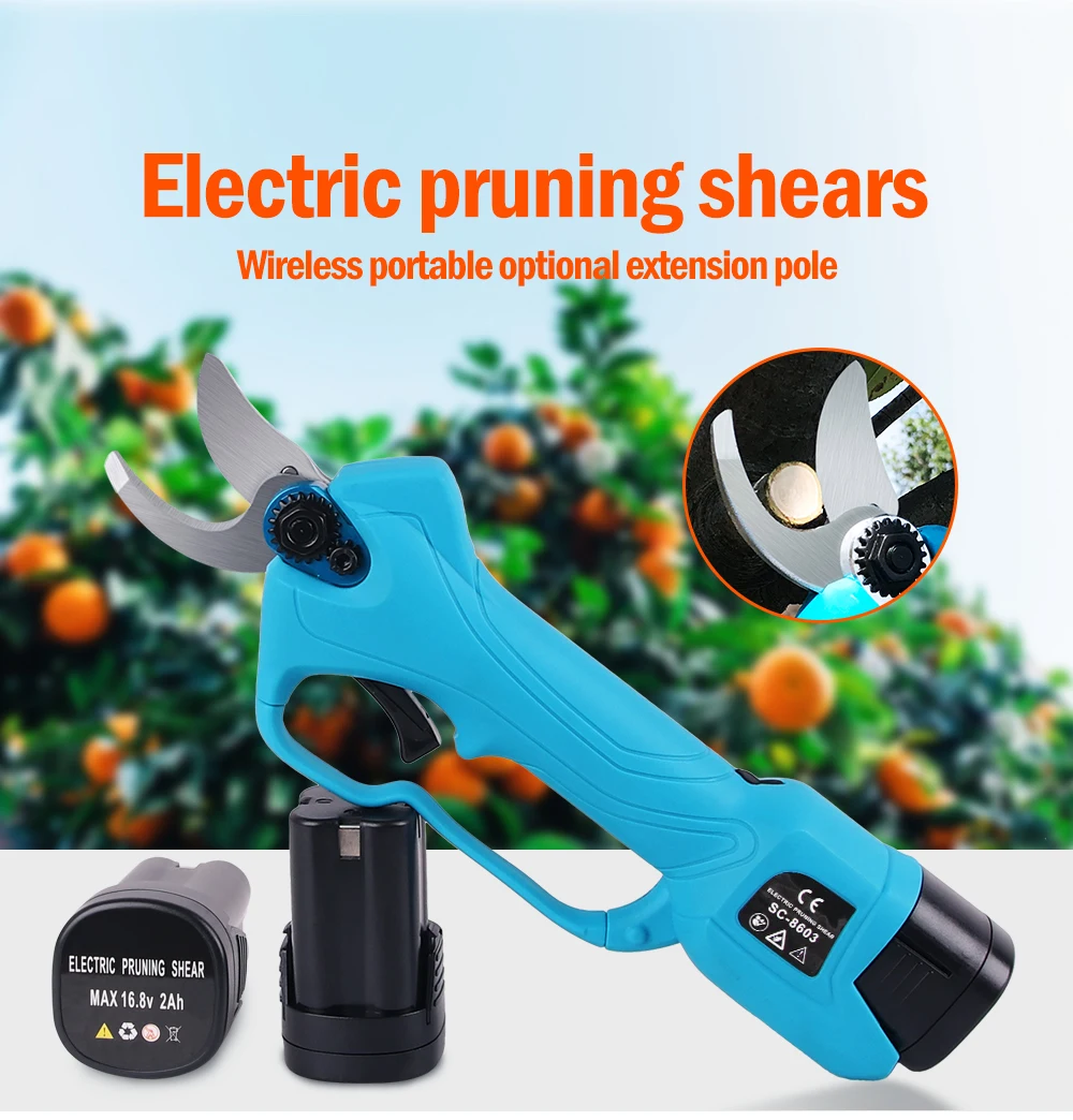 Swansoft 8603 Electric Shears Electric Pruner Battery Electric Pruning Shear Orchard Scissors For Fruit Tree Garden