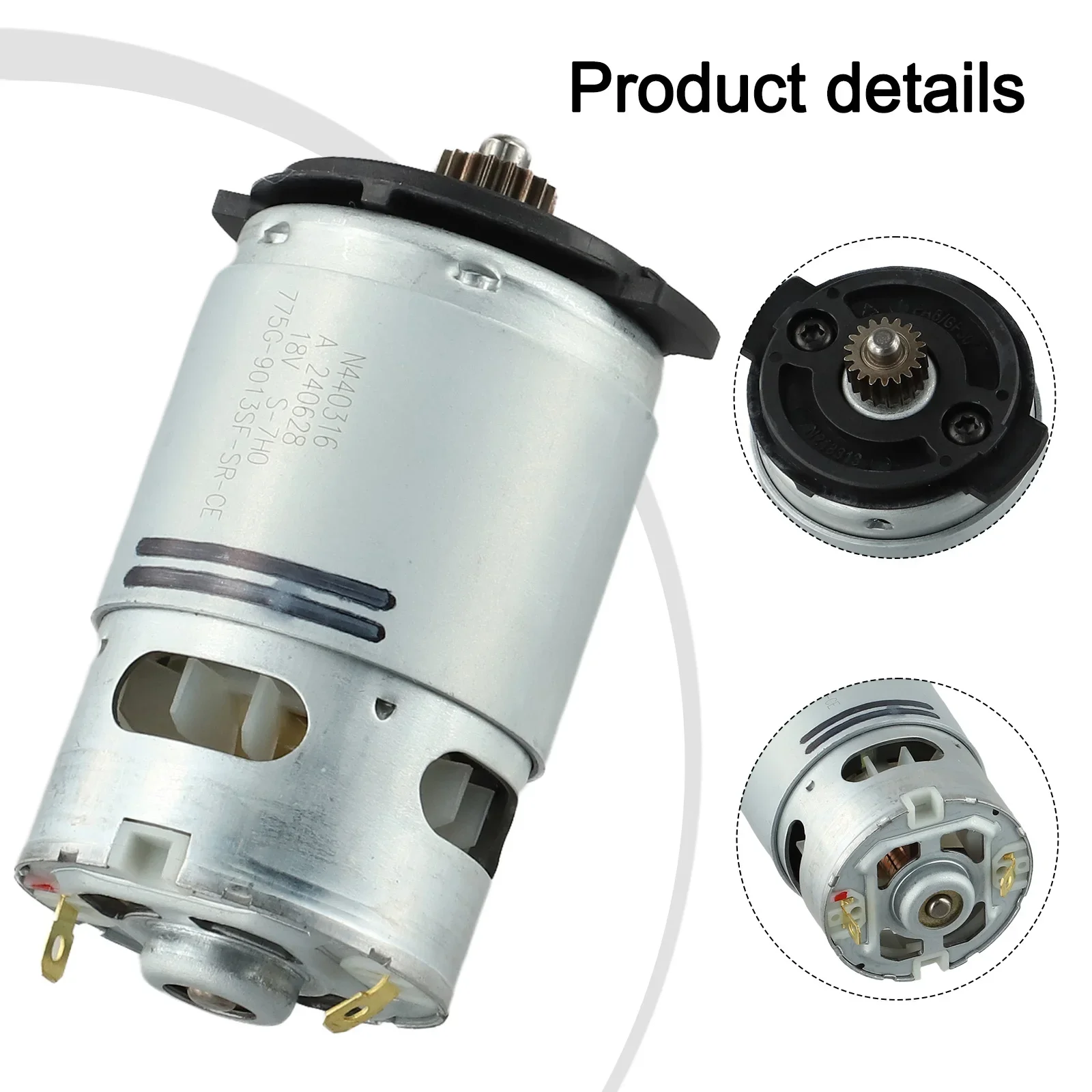 

DCD776 Motor Cordless Drill Power Tool Replacement Silver Reliable Cordless Drill Motor Brushless Long Lifespan