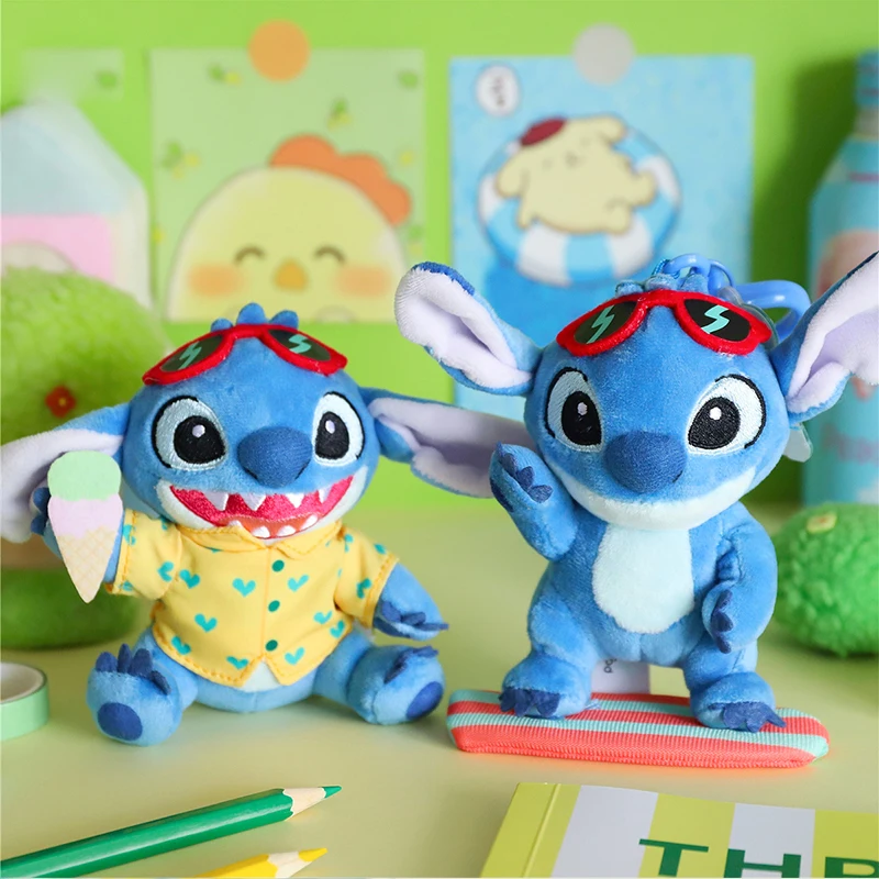 Potdemiel Disney Stitch wypchana pluszowa lalka dla dziecka plecak szkolny torba Kawaii Cartoon Anime brelok wisiorek akcesoria prezent