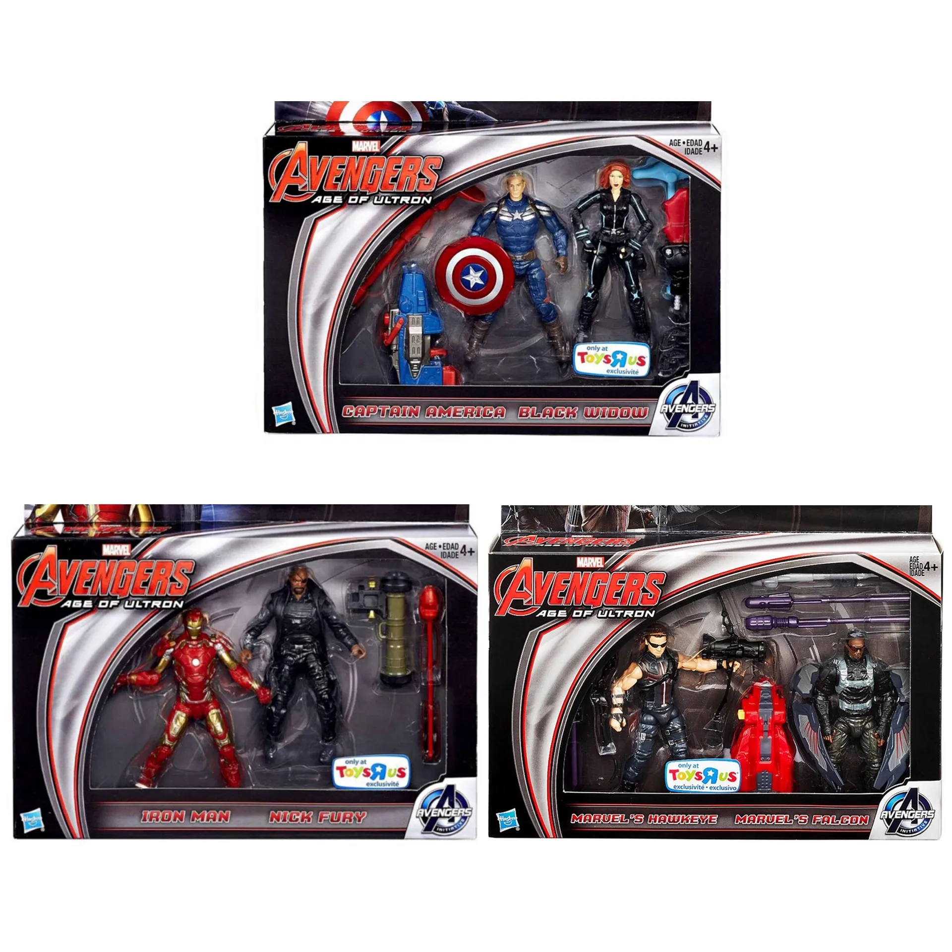 Marvel Universe Age Of Ultron Nick Fury Viúva Negra Capitão América Ironman Hawkeyes Falcon Vingadores Figura de ação de 3,75"