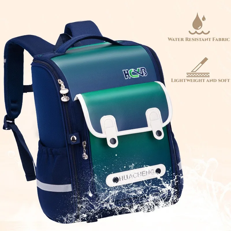 Mochila estilo britânico, respirável impermeável e resistente ao desgaste oxford mochila para alunos do ensino primário, design de redução de carga, 20-35l